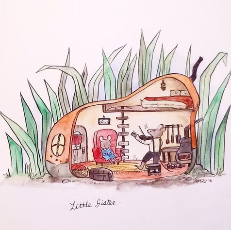 mouse family illustration