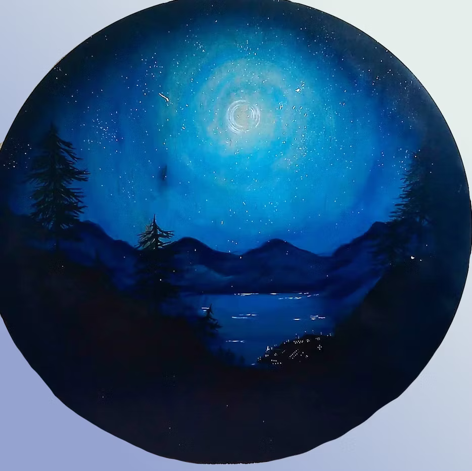 moonlit lake